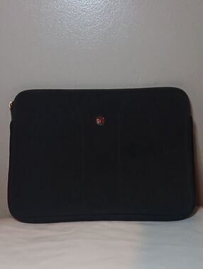 Wenger Black Neoprene Laptop Sleeve with Small Shield Logo